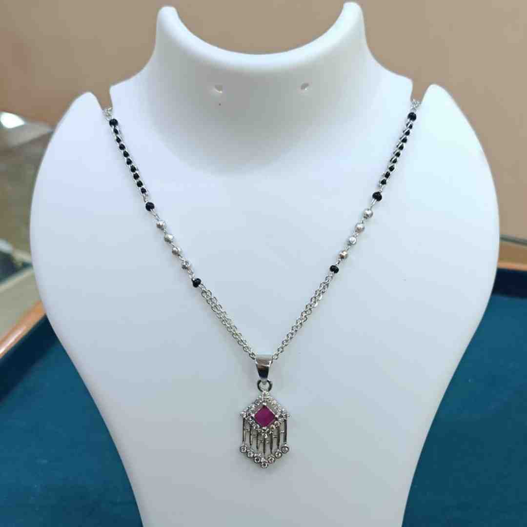 Kiya Fashion Stylish Mangalsutra | Silver Polish | Daily Comfort | Trendy Short Chain | Limited Release