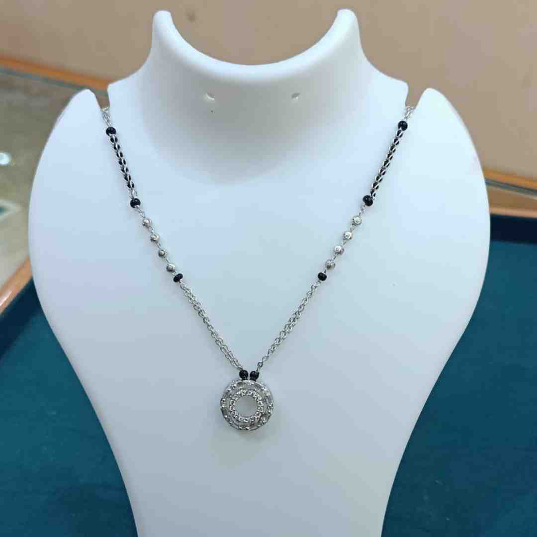 Kiya Fashion Short Mangalsutra for Daily Use | Silver Finish | Modern & Trendy | Limited Edition Jewelry