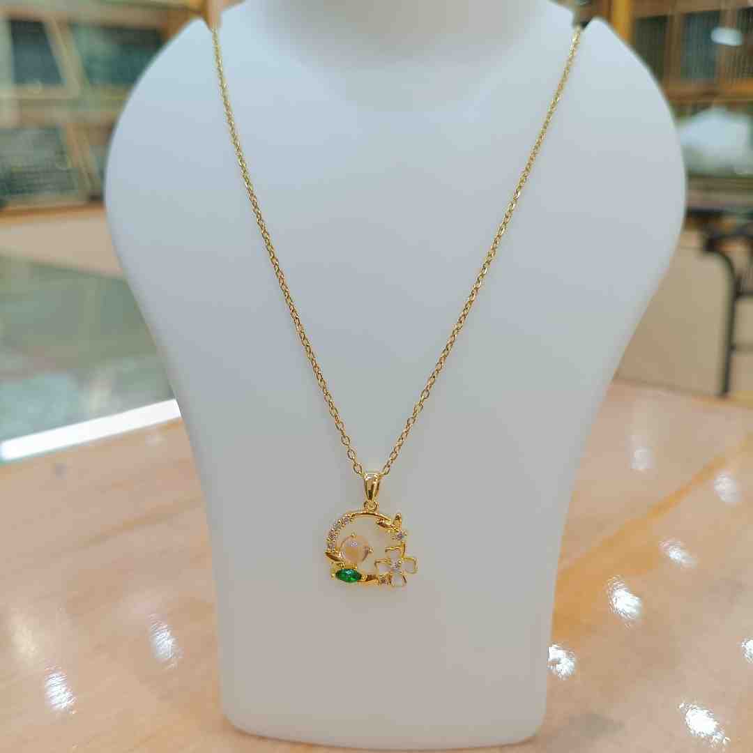 Kiya Fashion Waterproof Anti-Tarnish Necklace | Imported Quality | 18+ Adjustable Chain | Light & Stylish for Daily Wear