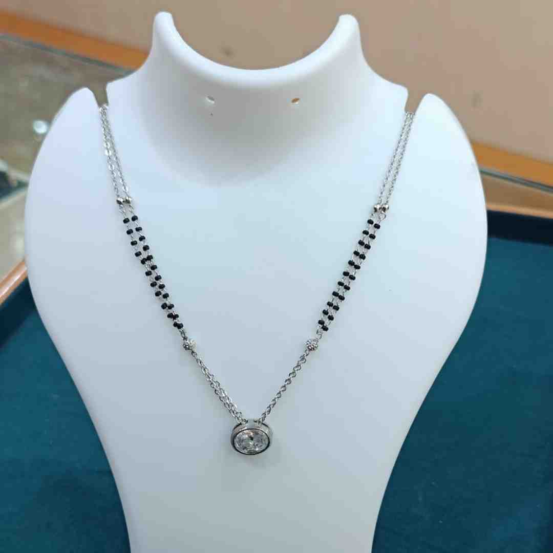 Kiya Fashion Silver-Tone Daily Mangalsutra | Trendy Lightweight Chain | Limited Piece for Modern Women